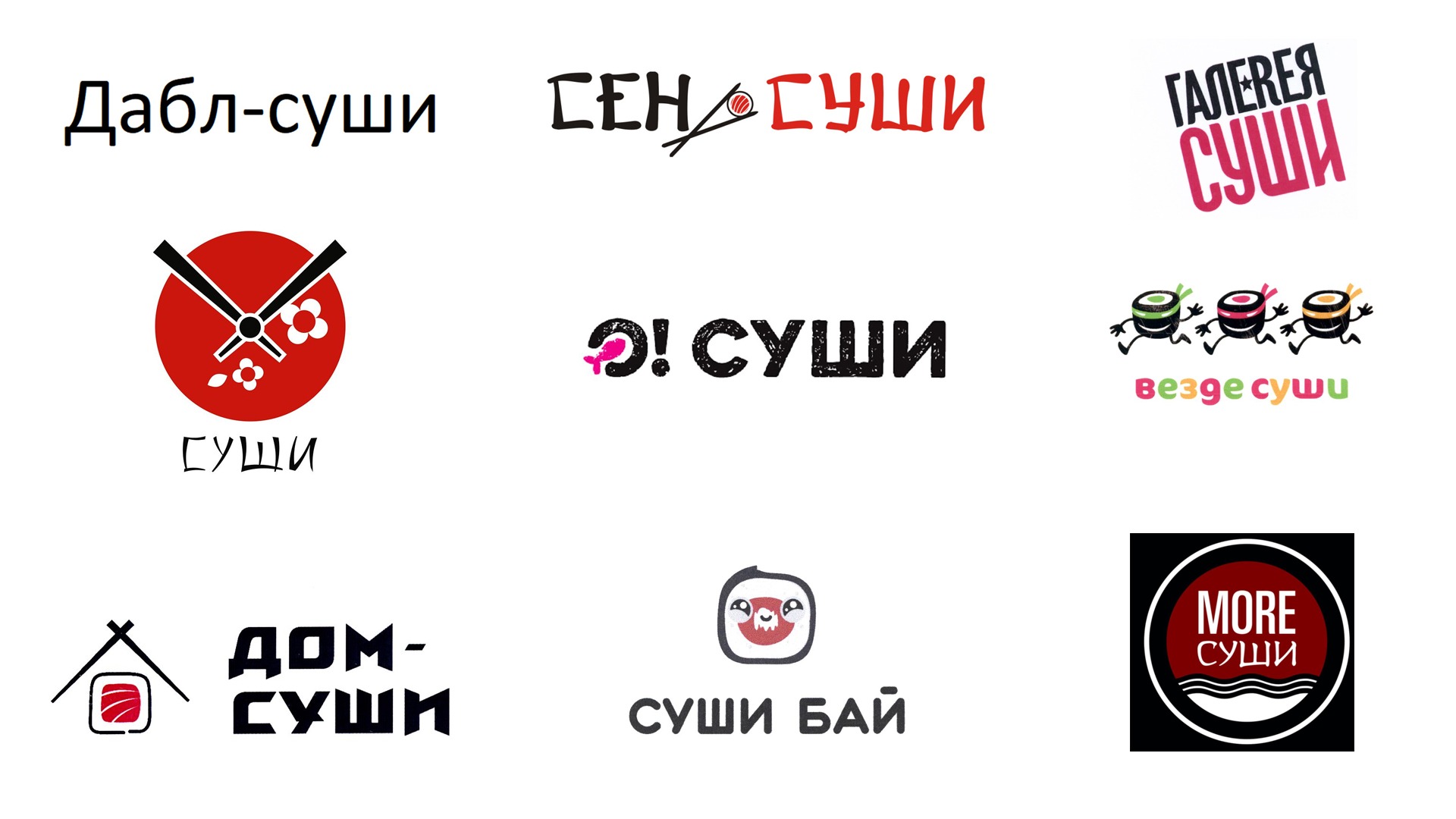 Примеры брендов ресторанов суши