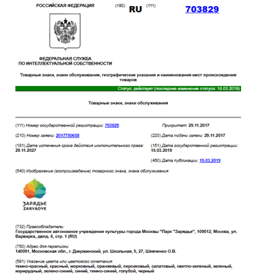 Зарегистрировали товарный знак для одного из символов современной Москвы