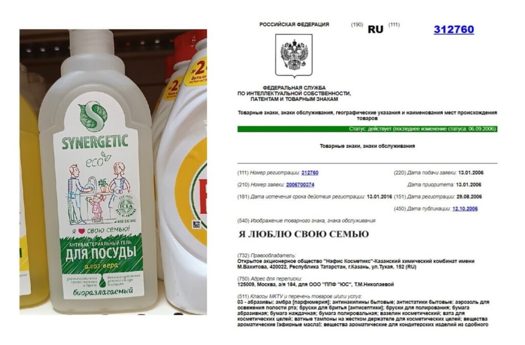 Судебный спор по товарному знаку "Я люблю свою семью"